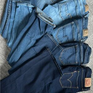 Mixed Blue Denim Jeans Bundle - Various Washes
